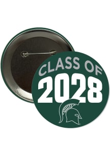 Michigan State Spartans 3" Class of 2028 Button - Green