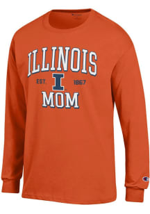 Champion Illinois Fighting Illini Orange EST Date Mom Jersey Long Sleeve T Shirt