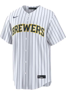 Milwaukee Brewers Mens Nike Replica Alt Jersey - White