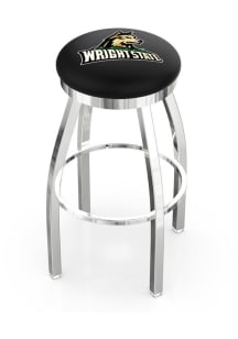 Wright State Raiders Chrome Pub Stool - Silver