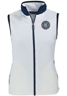 Cutter and Buck New York City FC Womens White Cascade Sherpa Vest