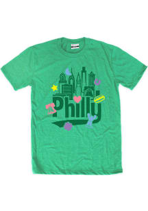 Philadelphia Kelly Green Charm Wordmark Short Sleeve Fashion T Shirt