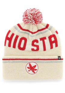 47 Ohio State Buckeyes Natural Quatrle Cuff Mens Knit Hat