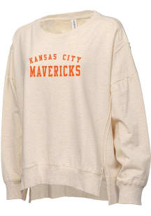 Colosseum Kansas City Mavericks Womens Oatmeal Rosie Crew Sweatshirt
