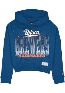 New Era Milwaukee Brewers Womens Light Blue City Connect Hooded Sweatshirt