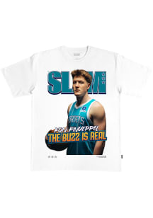 Kon Knueppel Charlotte Hornets White 261 Cover Short Sleeve Fashion Player T Shirt