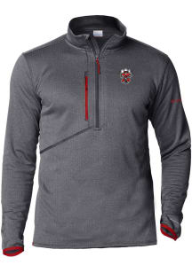 Columbia Texas Tech Red Raiders Mens Red Heat Seal Park View Fleece Long Sleeve Qtr Zip Pullover