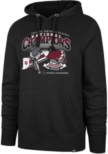 Indiana Hoosiers Mens Black 2025 CFP National Champions Headline Big and Tall Hooded Sweatshirt