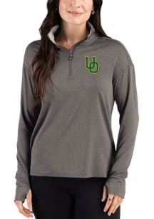 Cutter and Buck Oregon Ducks Womens Black Forge Eco Qtr Zip