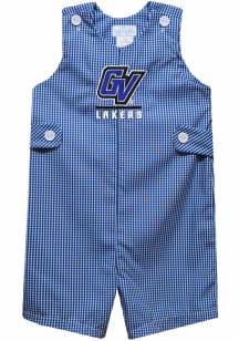 Vive La Fete Grand Valley State Lakers Toddler Blue Gingham Overalls