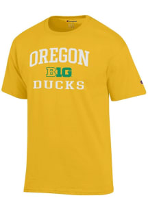 Champion Oregon Ducks Yellow Big Ten Jersey Short Sleeve T Shirt