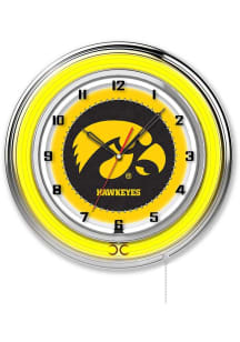 Iowa Hawkeyes 19in Neon Wall Clock