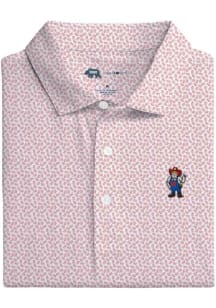 Onward Reserve Nebraska Cornhuskers Mens Red Logo Repeat Short Sleeve Fashion Polo