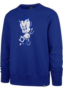 47 Duke Blue Devils Mens Blue Vault Headline Long Sleeve Crew Sweatshirt