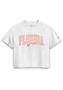 Florida Gators Womens White Arched Bow Short Sleeve T-Shirt