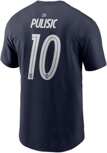 Christian Pulisic USMNT Navy Blue Away Short Sleeve Player T Shirt