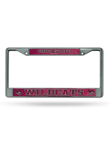 CSU Chico Wildcats Decal Chrome License Plate Frame - Silver