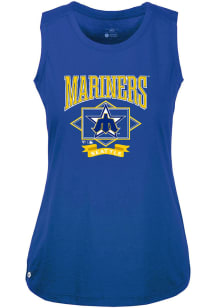 Levelwear Seattle Mariners Womens Blue Macy Precinct Cooperstown Tank Top
