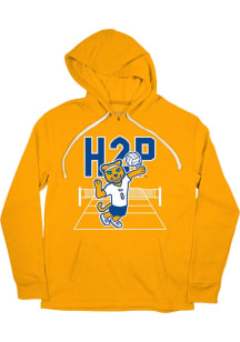 BreakingT Pitt Panthers Mens Gold Hail To Pitt Volleyball Roc Fashion Hood