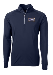 Cutter and Buck Drexel Dragons Mens Navy Blue Adapt Knit Long Sleeve Qtr Zip Pullover