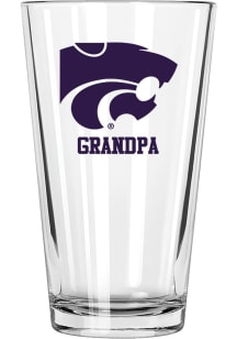 K-State Wildcats Grandpa 16 oz Pint Glass - White