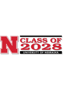 Nebraska Cornhuskers 6x2 Class of 2028 Auto Decal - Red