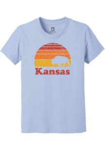 Summit Sportswear Kansas Youth Light Blue Buffalo Sunset Short Sleeve T-Shirt