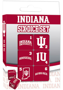 Indiana Hoosiers 6pc Dice Set Game