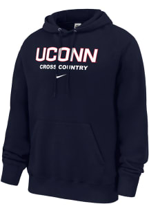 Nike UConn Huskies Mens Navy Blue CROSS COUNTRY Long Sleeve Hoodie