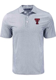 Cutter and Buck Texas Tech Red Raiders Mens Black Diamond Dot Short Sleeve Polo