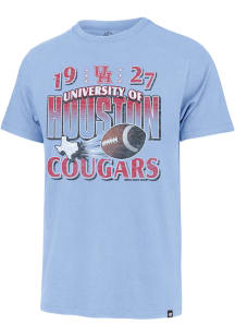 47 Houston Cougars Houston Blue Franklin Football Regional Short Sleeve Fashion T Shirt