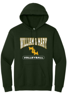 Summit Sportswear William & Mary Tribe Mens Green Volleyball Long Sleeve Hoodie