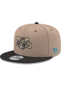 New Era Charlotte Hornets Brown Alt Black & Camel 9FIFTY Mens Snapback Hat