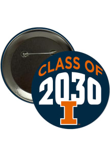 Illinois Fighting Illini 3" Class of 2030 Button - Navy Blue