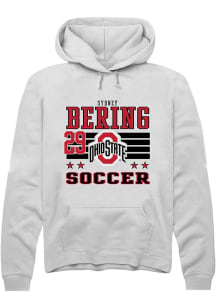 Sydney Bering Ohio State Buckeyes Mens White NIL Striped Player Hood