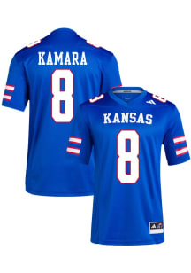 Jon Jon Kamara  Adidas Kansas Jayhawks Blue Football NIL Name and Number Football Jersey