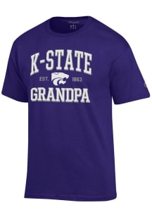 Champion K-State Wildcats Purple Est. Date Grandpa Jersey Short Sleeve T Shirt