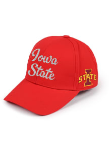 Iowa State Cyclones Cardinal Bling Ponyback Womens Adjustable Hat