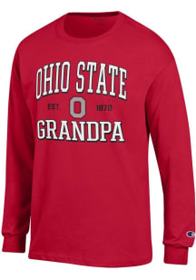 Champion Ohio State Buckeyes Red Est. Date Grandpa Jersey Long Sleeve T Shirt