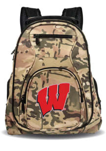 Wisconsin Badgers White Premium Laptop Backpack