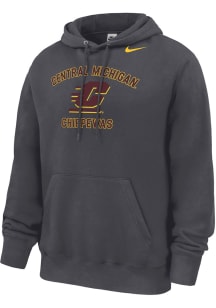 Nike Central Michigan Chippewas Mens Grey No 1 Long Sleeve Hoodie