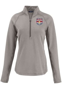 Cutter and Buck New York Red Bulls Womens Graphite Pehastin Qtr Zip