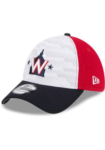 New Era Washington Nationals Mens White 2025 Clubhouse Alt 3T 39THIRTy Flex Hat