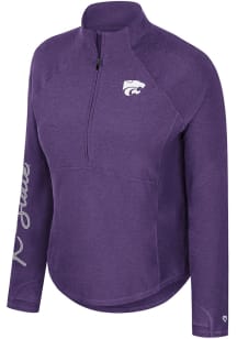 Colosseum K-State Wildcats Womens Purple Gravity Qtr Zip Pullover