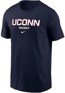 Nike UConn Huskies Navy Blue ICE HOCKEY Short Sleeve T Shirt