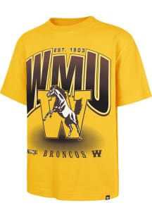 47 Western Michigan Broncos Gold Team Flex Football Foundation Short Sleeve Fashion T Shirt