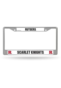 Rutgers Scarlet Knights Premium Chrome License Plate Frame - Silver