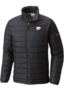 Mens K-State Wildcats Columbia Mens Powder Lite Heavyweight Jacket - Black