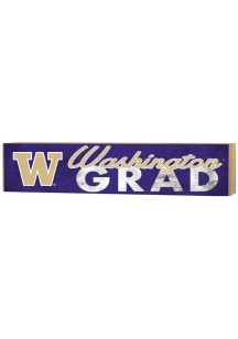 KH Sports Fan Washington Huskies Grad graduation graphic Sign - Purple