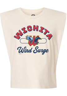 Summit Sportswear Wichita Wind Surge Womens White Vintage Arch Script Tank Top